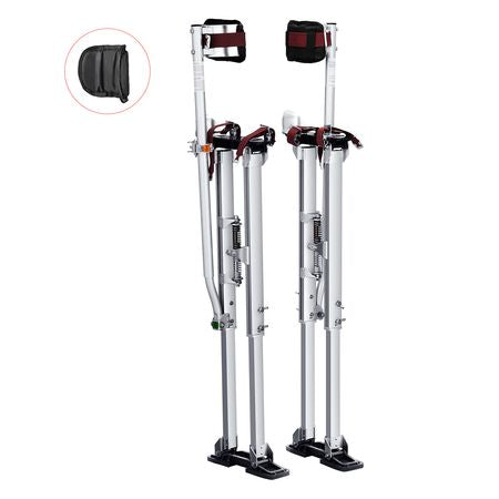 Drywall Stilts, 36''-50'' Adjustable Aluminum Tool Stilts with Protective Knee Pads, Durable and Non-slip Work Stilts for Sheetrock Painting, Walking, Taping, Silver
