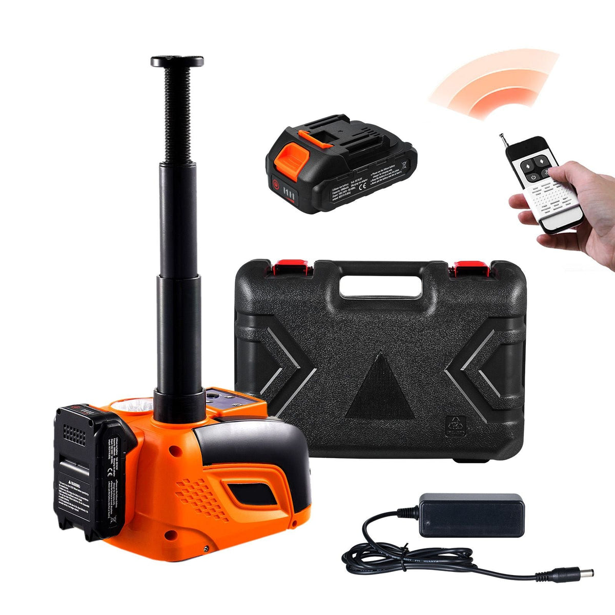Electric Car Jack, 5 Tons /11000 lbs, Adjustable Electric Scissor Jack with High Load Capacity, Tire Change Replacement with LED Light & Remote Control, Portable Jack kit for Sedan, SUV, Truck