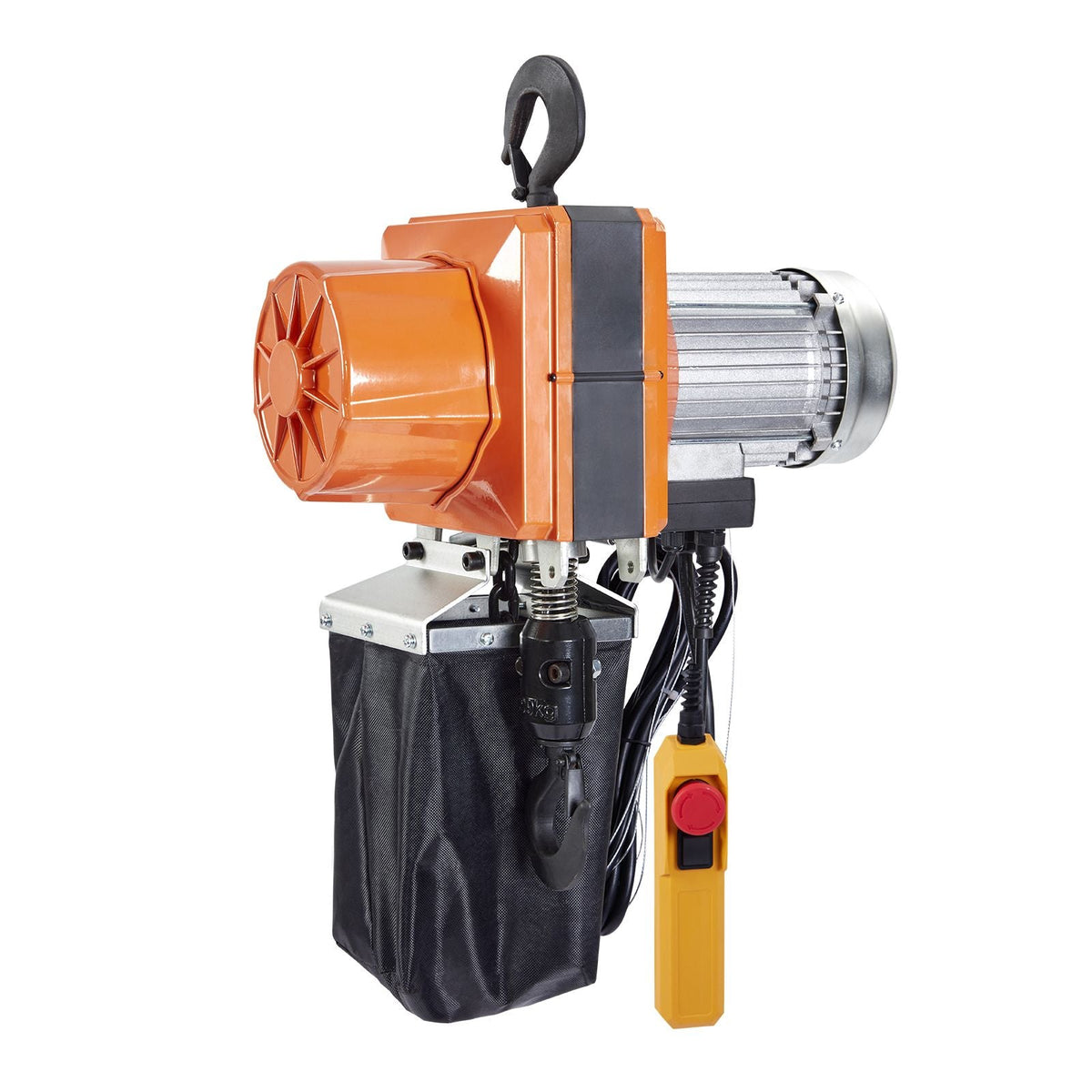 Electric Chain Hoist, 2200 lbs/1 ton Capacity, 10 ft Lifting Height, 10 ft/min Speed, 120V, Single Phase Overhead Crane with G100 Chain, 10 ft Wired Remote Control for Garage, Shop, Hotel, Home