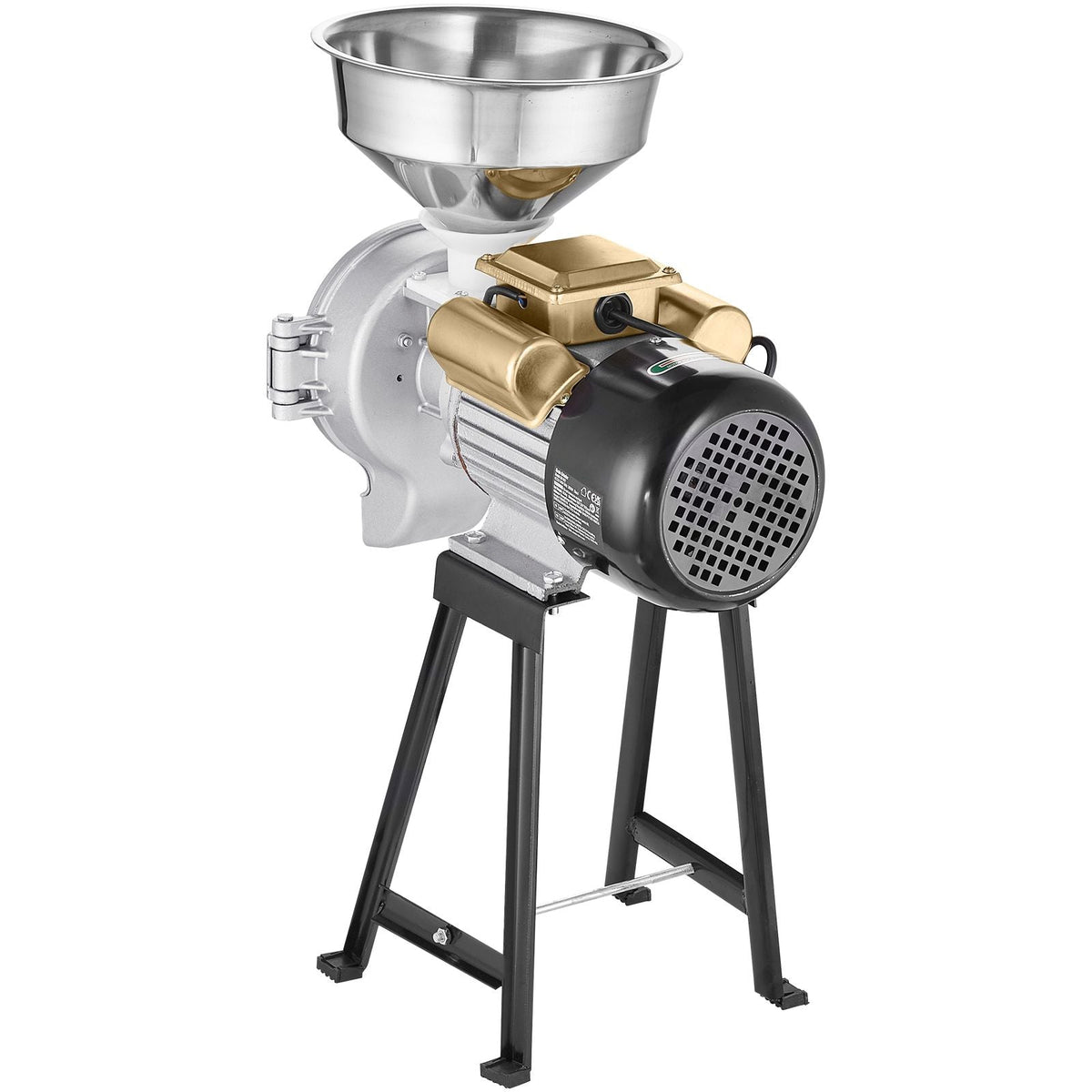 Electric Grain Mill Grinder, 3000W Spice Grinders, Commercial Corn Mill with Funnel, Thickness Adjustable Powder Machine, Heavy Duty Feed Flour Cereal Mill Wheat Grinders, Dry & Wet Grinder