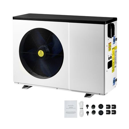 Electric Pool Heat Pump, 51200 BTU, Pool Heaters for 7926-15851GAL Above and In Ground Pools, Low Noise, Heating and Cooling Highly Efficient & Energy-Saving Pool Water Heater AC208-230V 60Hz