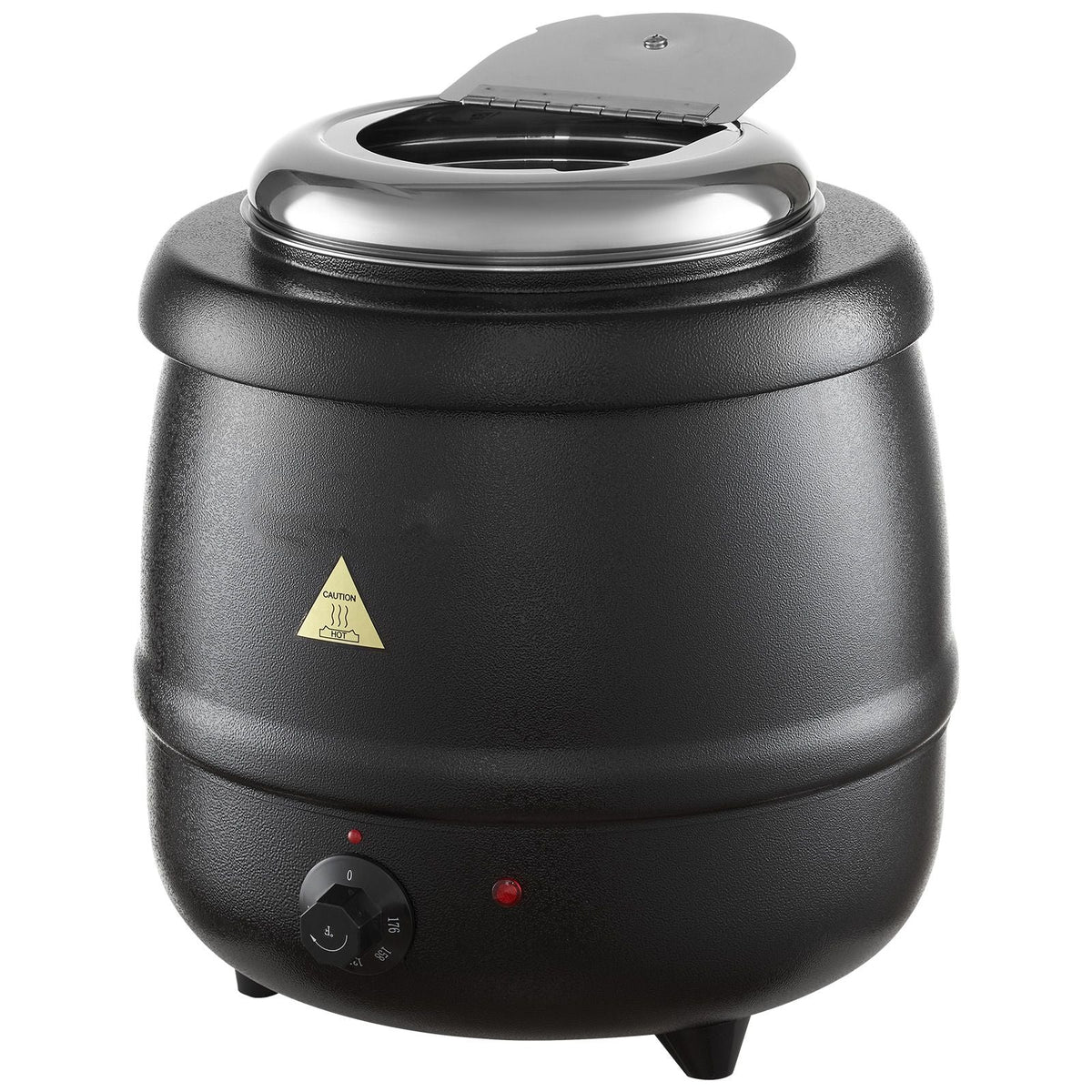 Electric Soup Warmer, 10QT Commercial Soup Kettle with 304 Stainless Steel Detachable Insert Pot, 95~176 Fahrenheit Adjustable Temperature, Soup Station for Restaurant and Big Family, Black