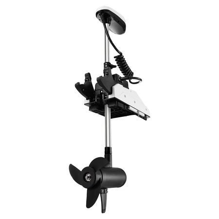 Electric Trolling Motor, 12V 55lbs Thrust with GPS, 10-Speed Bow Mounted Saltwater Outboard Boat Motor with Remote Control & LCD Battery Indicator, for Kayaks, Fishing Boats, 54-Inch Shaft