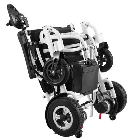 Electric Wheelchair for Adults Seniors, 300 lbs Weight Capacity, 17.7 in Width Lightweight Foldable Motorized Power Wheelchairs, UP to 12.5 Miles Range All Terrain Aluminum Alloy Chair