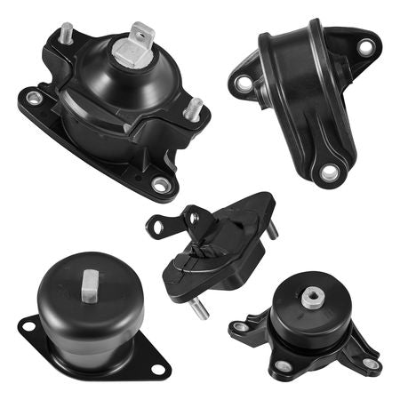 Engine Motor Mount and Transmission Mount Kit Replacement, Set of 5, Compatible with 2008-2012 Honda Accord 2.4L L4 and 2009-2013 Acura TSX 2.4L, Replace OE# A4565 A4572 A4570 A4584 A4561