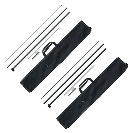 Feather Flag Pole Kit, 2 Packs Swooper Flag Pole 12.7 ft, Sign Flag Poles for Business Advertising Flags Outdoor, with Ground Stakes and A Carrying Bag (Flag Not Included)