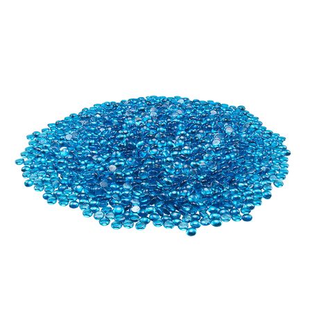 Fire Glass, 20 lbs / 9.0 kg High-Temperature Resistant Fireplace Rocks, 3/4-Inch / 19.05 mm Reflective Firepit Glass Beads, High Luster Stone Landscaping for Fire Pit Table, Caribbean Blue
