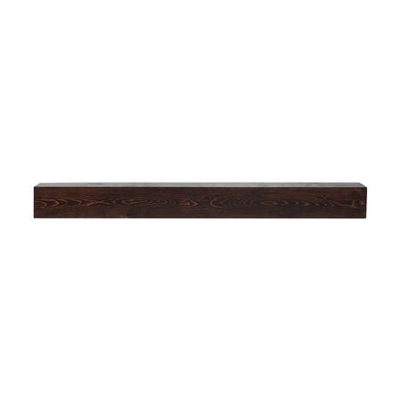 Fireplace Mantel, 72" x 8" x 5", 50 lbs Weight Capacity, Natural Wood Mantel for Over Fireplace, Wall Mounted Floating Farmhouse Shelf, Handcrafted Fireplace Mantel for Wall Decor, Rustic Brown