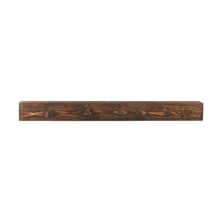 Fireplace Mantel, 84" x 8" x 6", 50 lbs Weight Capacity, Natural Wood Mantel for Over Fireplace, Wall Mounted Floating Farmhouse Shelf, Handcrafted Fireplace Mantel for Wall Decor, Natural Brown