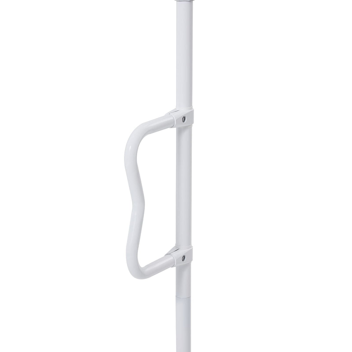 Floor-to-Ceiling Transfer Pole, Tension Mounted Bathroom Grab Bar with Anti-Slip Curve Handle, 300 Lbs Capacity Security Pole for Elderly, Ideal Senior Safety Pole for 7-10 Ft Ceilings, White