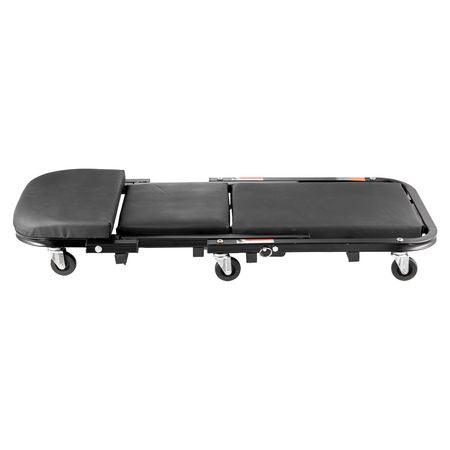 Foldable Z Garage Creeper, 40 in, 450 lbs Load Capacity Rolling Folding Mechanic Creeper Stool, with 6 Universal Wheels Padded Seat Steel Frame, Lay Down or Sit Chair for Garage Shop or Home