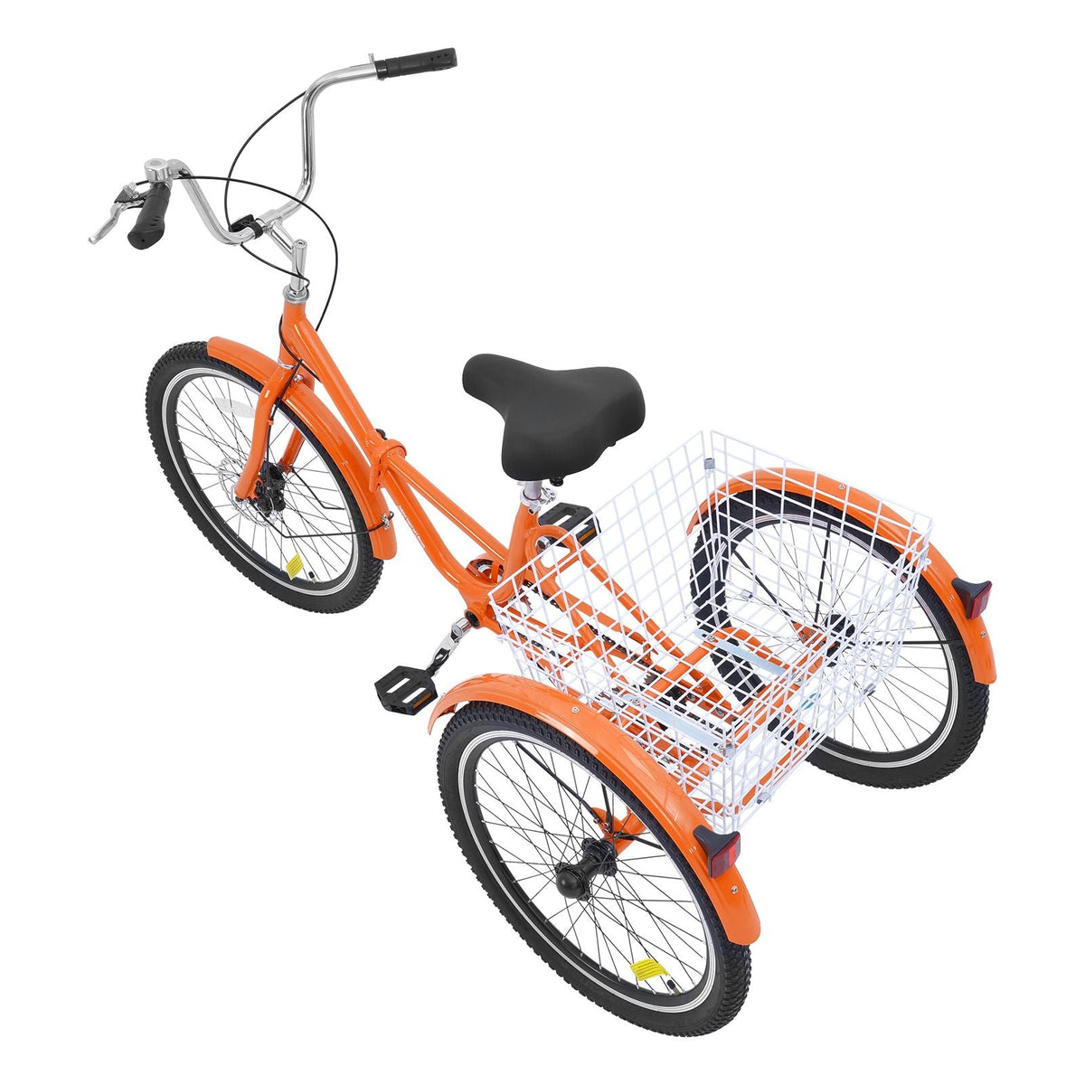 Folding Adult Tricycle, 26-Inch Adult Folding Trikes, Lightweight Aluminum Alloy 3 Wheel Cruiser Bike with Large Rear Basket, Shopping Picnic Foldable Tricycles for Adults, Women, Men, Seniors