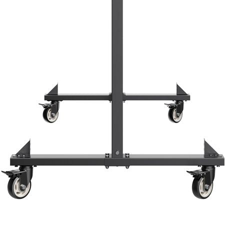 Folding Chair Rack, 800 LBS Capacity, Heavy-duty Chair Cart for 84 Chairs/ 12 Tables+42 Chairs, Dual-layer Chair Storage Dolly with Rubber Wheels and Holders, Large Chair Holder, Matte Black