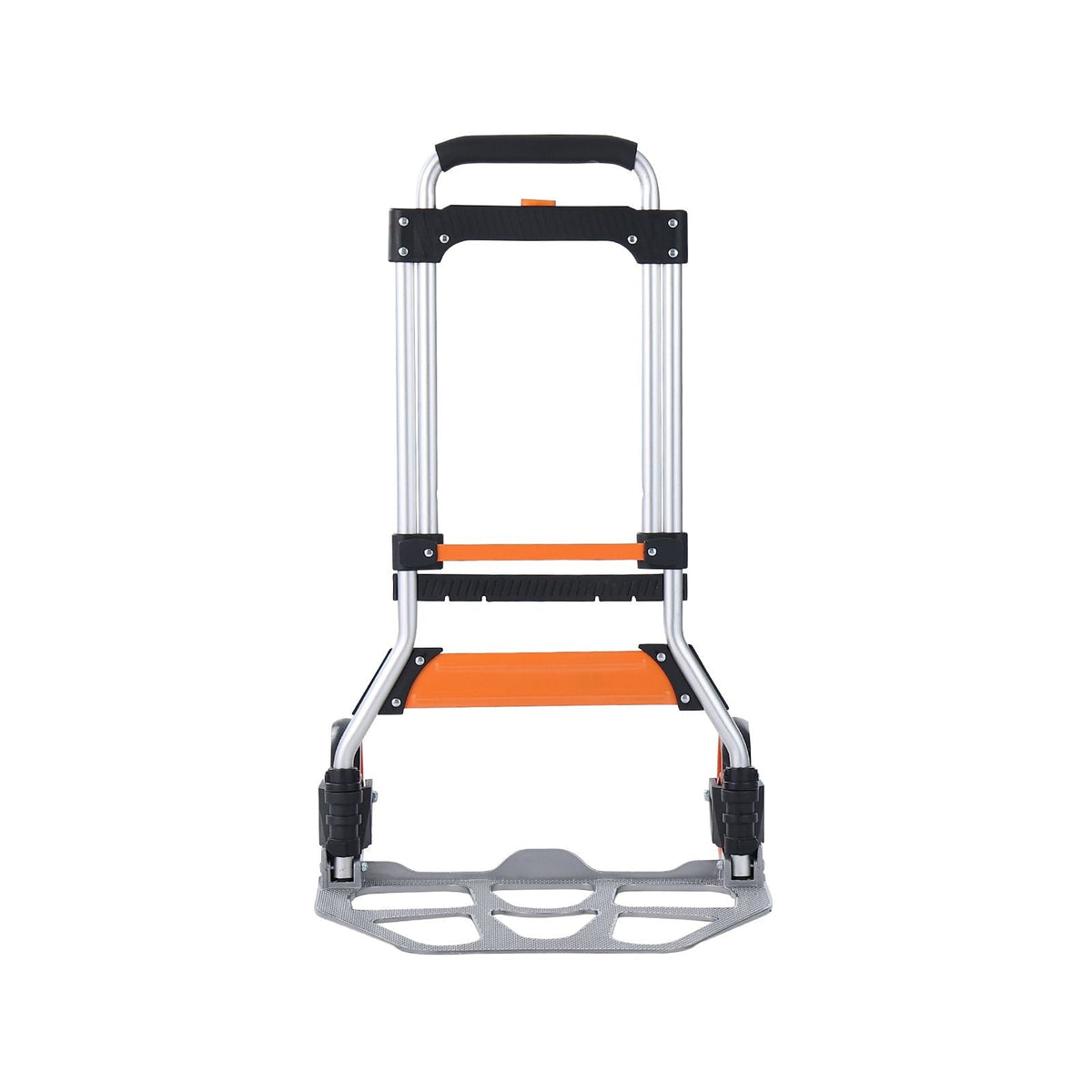 Folding Hand Truck, 275 lbs Load Capacity, Aluminum Portable Cart, Convertible Hand Truck and Dolly with Telescoping Handle and PP+TPR Wheels, Ultra Lightweight Super Strong for Moving Warehouse