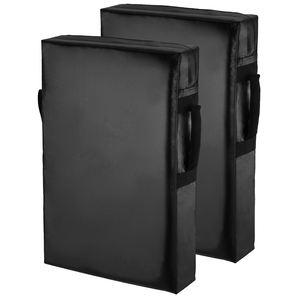 Football Blocking Dummy, 24x16 in Blocking Pads, Kick Shield Pad with Handles, High-Density Sponge Tackle Dummies, Heavy Duty Training Equipment for Basketball Hockey Lacrosse, Black, 2PCS