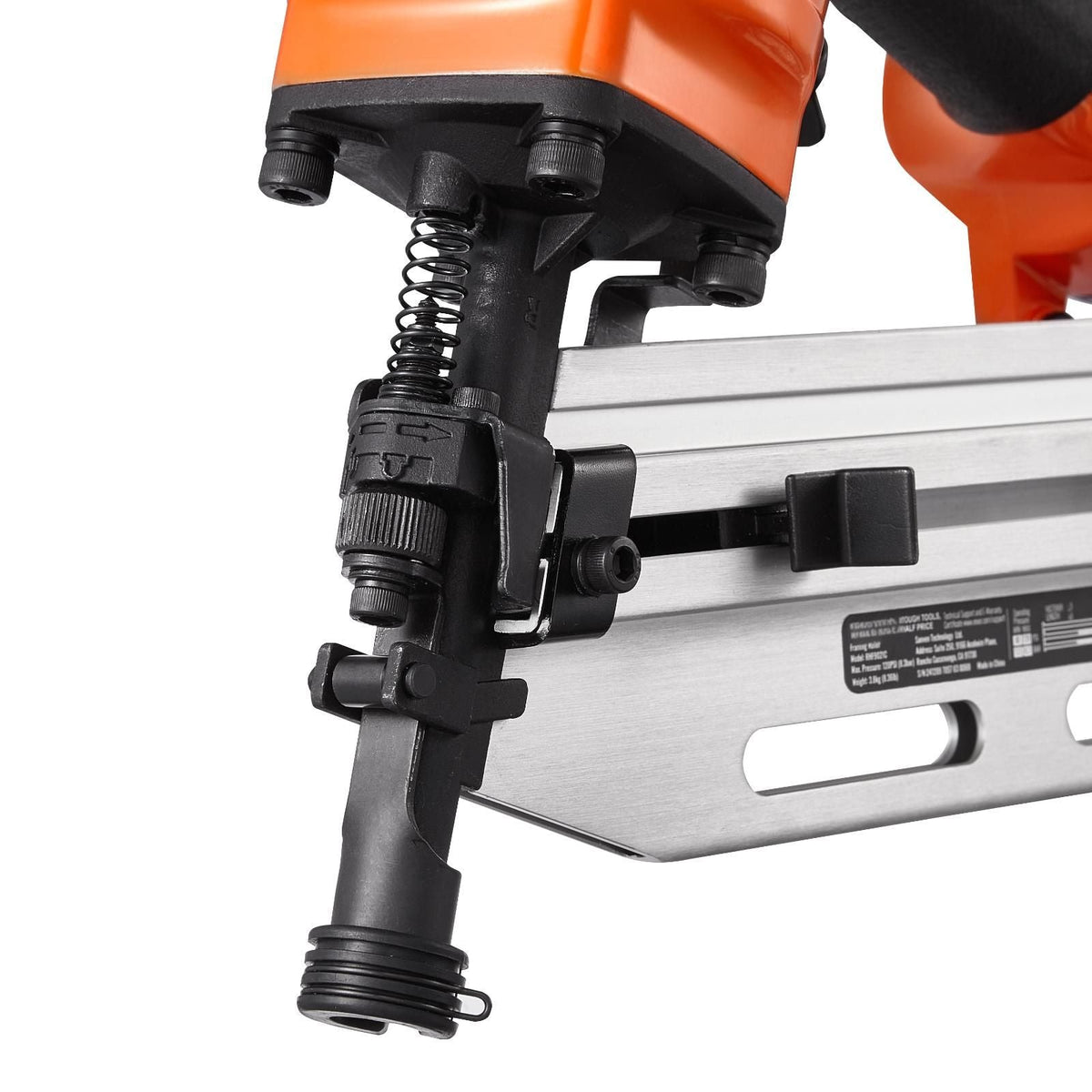 Framing Nailer, 80-120PSI Air Nail Gun, 2" to 3-1/2" 21 Degree Full Round Head Pneumatic Framing Nailer with Tool-Less Depth Adjustment & Dual Trigger Modes, Ideal for Framing Decking Flooring