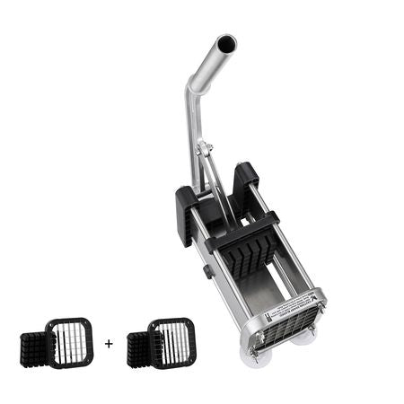 French Fry Cutter, Potato Slicer with 1/2-Inch and 3/8-Inch Stainless Steel Blades, Manual Potato Cutter Chopper with Suction Cups, Great for Potato, French Fries, Cucumber, Vegetables, Carrot