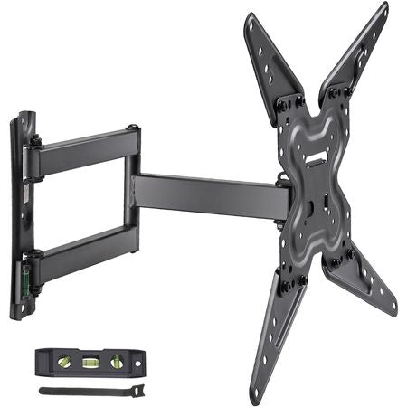 Full Motion TV Mount Fits for Most 26-55 inch TVs, Swivel Tilt Horizontal Adjustment TV Wall Mount Bracket with Articulating Arm, Max VESA 400x400mm , Holds up to 99 lbs
