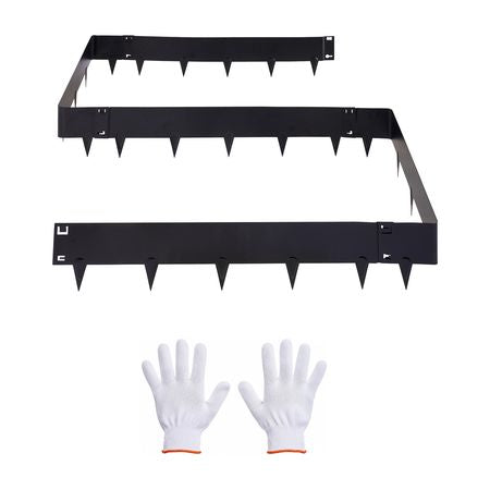 Galvanized Steel Landscape Edging, 6-Pack 40 x 8.15 Inch Metal Edging for Landscaping with Gloves, Easy-to-Install, Heavy Duty Metal Garden Edge Border for Flower Bed, Yard Pathway