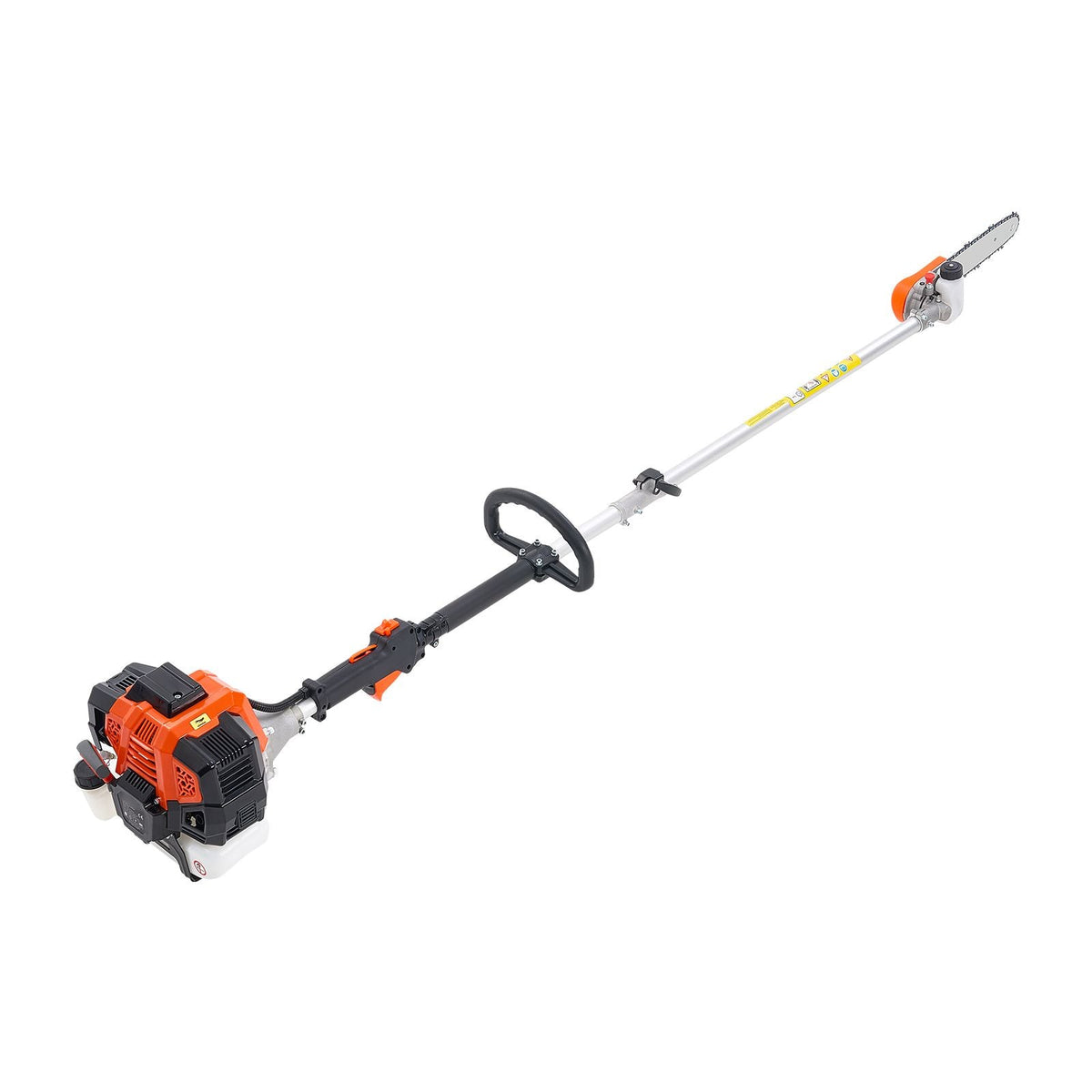 Gas Pole Saw, 43CC 2 Stroke Gas Powered Pole Saws with 10 in Cutting Bar, Cordless Tree Trimmer with Rotatable Head, 6.9 to 11.8 ft Extendable, Powerful Chainsaw for Tree Trimming Pruning