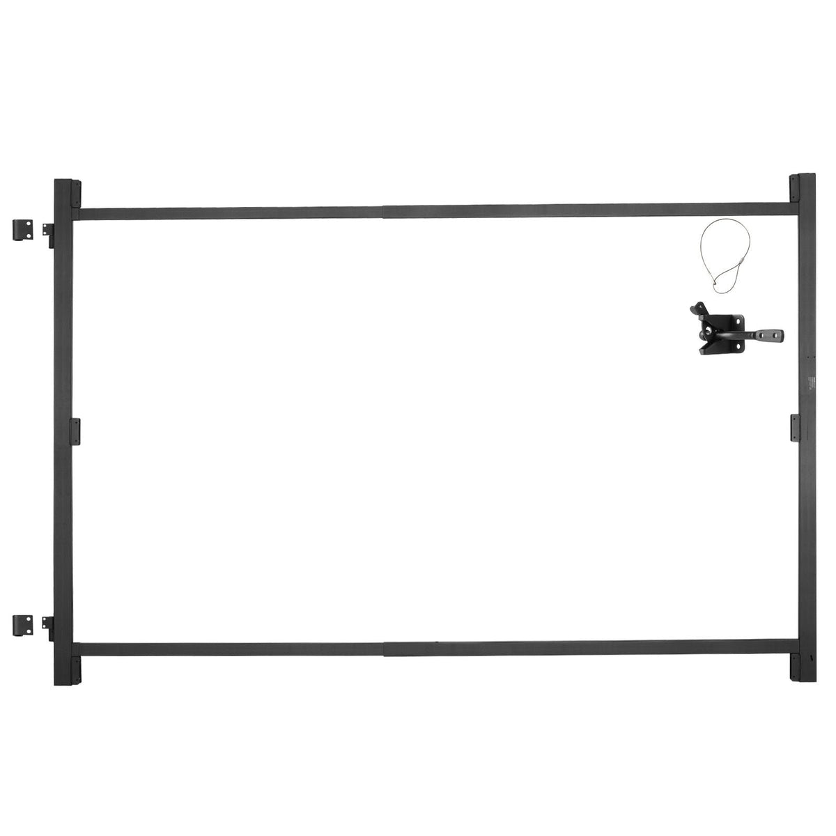 Gate Building Kit, Fits 36 to 60 in Wide Openings, Up from 6 to 7 ft High Fence, Adjustable Gate Building Kit, Anti Sag Full Gate Frame Kit with Latch Lock and Screws, for Wooden Fence, Iron