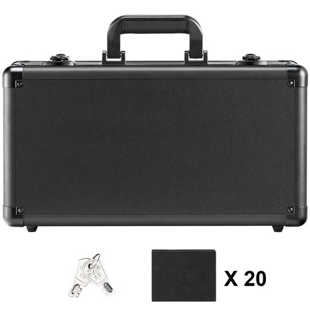 Graded Card Storage Box, 4 Slots, Graded Sports Cards Holder Carrying Case with Key Lock Foam Dividers, for 108 PSA Graded Cards 76 BGS Cards 84 SGC Cards 388 Top Loaders or 999+ Loose Cards