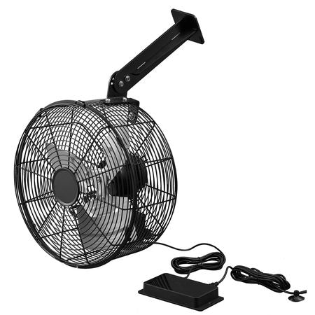 Greenhouse Air Circulation Fan, 1800 CFM Powerful Air Circulator Electric Fan, 10 Speeds, 3 Switchable Modes, LCD Control, Ceiling Wall Mount, Fast Ventilation for Greenhouse, Patio, Garage