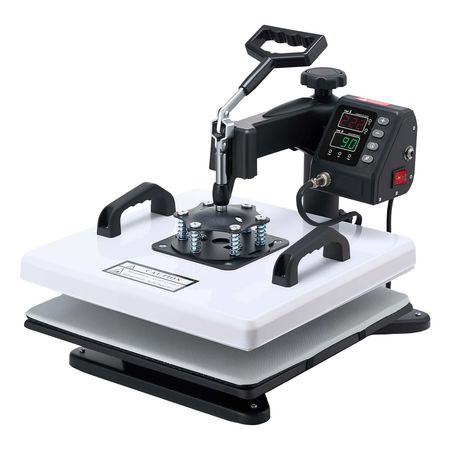 Heat Press Machine, 15 x 15 in, 8-in-1 Multifunction, 360° Swing Away, Heat Up Fast and Even, Digital Precise Control, Sublimation Press Machine for T-Shirts, Mugs, Tumblers, Caps, Plates