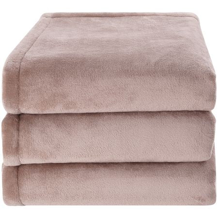 Heated Blanket Electric Throw, 84" x 90" Queen Size, Soft Flannel Heating Blanket with 10 Hours Timer Auto-off & 5 Heating Levels, Dual Control, Machine Washable, ETL & FCC Certification (Beige)