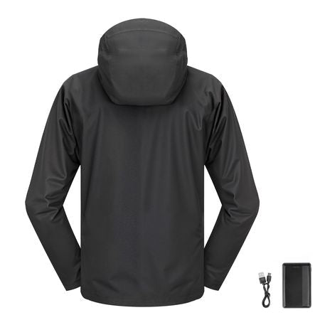 Heated Jacket for Women with 7.4V Battery, Soft Shell Electric Heating Coat, Windproof Waterproof Lightweight Outerwear with 5 Heating Zones & 3 Heat Settings, Machine Washable, S Size