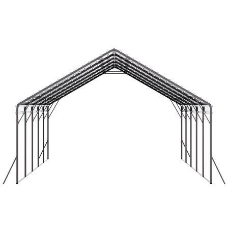 Heavy Duty Metal Carport, 20 x 24 ft Outdoor Carport with Sturdy Frame & Roof, Car Garage Shade with Removable Sidewalls, Multi-Use Car Shelter for Pickup, Boat, Trucks & Tractors