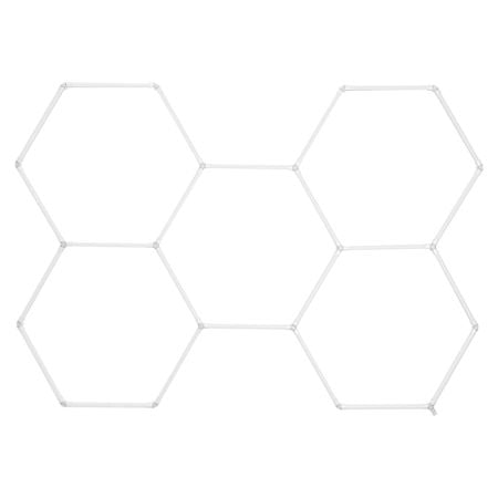 Hexagon Garage Lights, 26400LM, 6500K 5 Grid Systems Honeycomb Hexagonal Garage LED Lights, DIY Cool White Car Detailing Garage Ceiling Lighting Bright Shop Light for Gym Basement Workshop