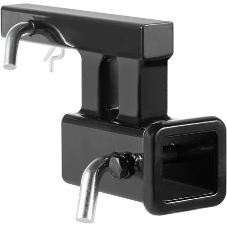 Hitch Adapter, 1-1/4" to 2" Receiver Hitch Extender Extension, Trailer Hitch Riser with 4" Rise/Drop, 6-1/2" Extension Length, 4000 lbs Towing Capacity, Hitch Pins, Bolt and Nut Included, Black