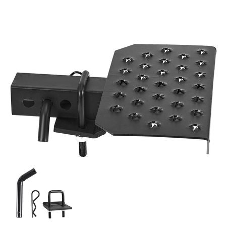Hitch Step for 2 Inch Receiver, Universal Rear Bumper Guard Protector with 350 LBS Load Capacity, Wide & Non-Slip Tow Hitch Step with Pin Kit and Stabilizer, Fit for Truck, SUV, Pickup, Trailer
