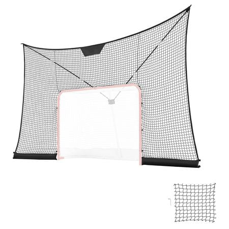 Hockey Net Backstop, 12x7 ft Durable Hockey Goal Backstop Net with Extended Coverage, Lightweight and Portable Backyard Training Equipment, Easy Assembly, for Youth Adult (NET ONLY)