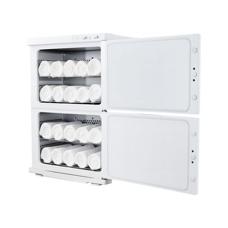 Hot Towel Warmer, 10 gal Large Capacity 2-Tier Towel Warmer Cabinet with Clip & 4 Stainless Steel Racks, Holds up 48 Towels, All-Round Heating Cabinet for Spa, Barber, Manicures, Massage, Salon