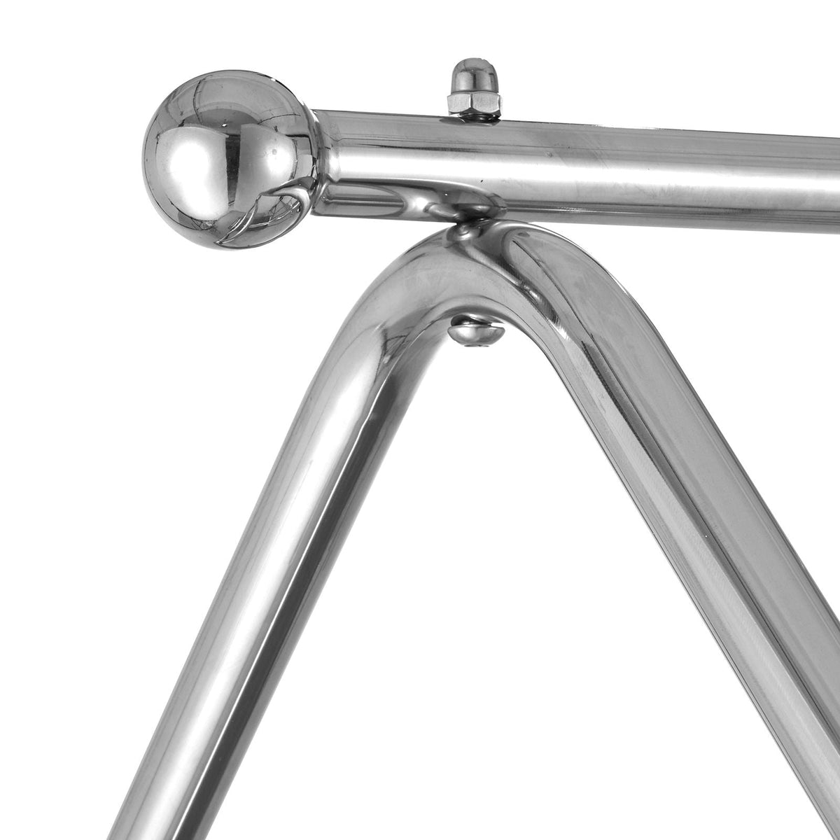 Hotel Luggage Cart, 800 LBS Load Capacity, Brushed Stainless Steel Finish Bellman's Cart, Valet Cart with Grey Carpeted Deck and 6-inch Rubber Wheels, Ideal for Hotels, Condos, Resorts, Silver