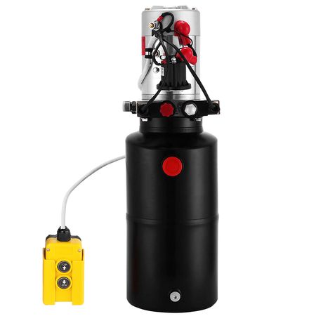 Hydraulic Power Unit 12V DC Double Acting Hydraulic Pump 8 Quart Steel Reservoir Hydraulic Pump Unit for Dump Trailers Car Lift Pump (8 Quart Double Acting Steel)