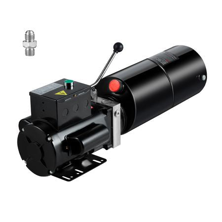 Hydraulic Pump, 10 Quart Hydraulic Power Unit, Single Acting Dump Trailer Pump, 1.7 GPM Flow Rate, 3200 PSI Max Relief Pressure, AC 220V Hydraulic Pump for Dump Trailer Car Lifting