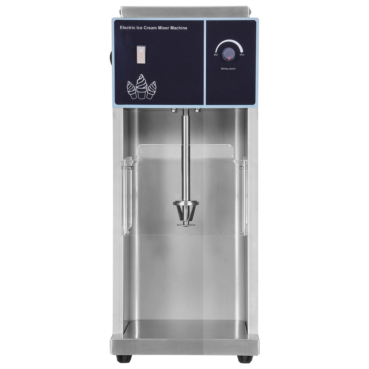 Ice Cream Blender, 400W High-Speed Ice Cream Maker Mixer Stir Machine 4200RPM, Stepless Speed Adjustment, 304 Stainless Steel Ice Cream Shaker, 3 Hand Cups, Make Various Flavors of Ice Cream