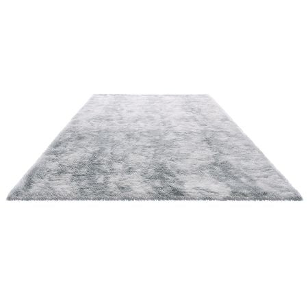 Indoor Plush Area Rugs, 6 x 9 ft Soft Plush Carpet, Furry Shag Area Rugs for Living Room, Bedroom, Modern Home Decor Aesthetic Long-Pile Rug, Non-Shedding, Slip-Resistant, Tie-Dye Light Gray