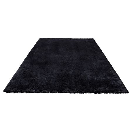 Indoor Plush Area Rugs, 8 x 10 ft Soft Plush Carpet, Furry Shag Area Rugs for Living Room, Bedroom, Sunroom, Modern Home Decor Aesthetic, Non-Shedding, Non-Woven, Slip-Resistant, Black