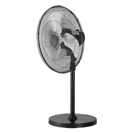 Industrial Pedestal Fan, 20 Inch 90-Degree Oscillating Fan, Height Adjustable Standing Fans with 3 Adjustable Speeds, High Power Fans for Warehouse,Garage,Commercial, Black