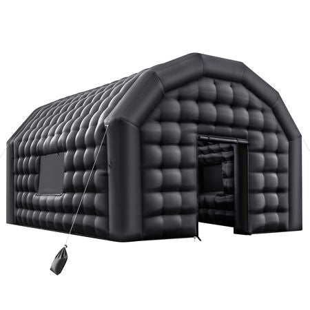 Inflatable Nightclub, 16.4 x 13.1 x 12.5 ft Inflatable Party Tent with 680W Blower & Sandbag, Ventilated Blow up Night Club with 2 Windows, Air Cube House for Event Birthday Wedding Party