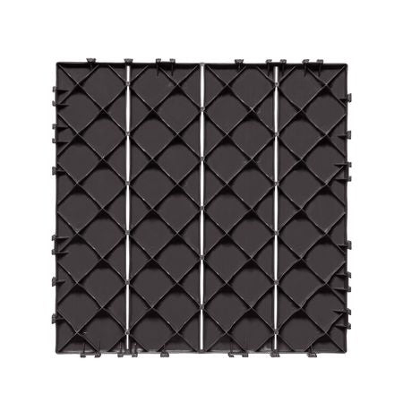 Interlocking Deck Tiles, 36 Pack,11.6"x11.6" 36 sq. ft Plastic Waterproof Outdoor Flooring All Weather Use, Patio Floor Decking Covering Tiles for Porch Poolside Balcony Backyard, Dark Brown
