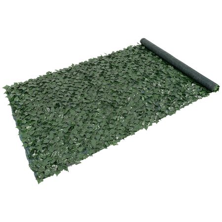 Ivy Privacy Fence, 59 x 158in Artificial Green Wall Screen, Greenery Ivy Fence w/ Mesh Cloth Backing and Strengthened Joint, Faux Hedges Vine Leaf Decoration for Outdoor Garden, Yard, Balcony