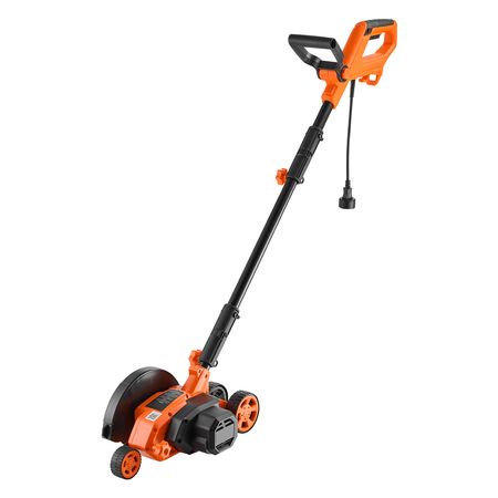 Lawn Edger, 8-inch Blade Length, 12 Amp Electric Edger Lawn Tool, 4000 RPM, with 3-Position Blade Depth, 65 Mn, Pivoting Handle, Dual Wheels, for Lawns, Driveways, Yards, and Sidewalk Edges