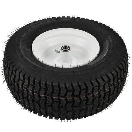 Lawn Mower Tires with Rim, 16x6.5-8" Tubeless Tractor Tires, 2-Pack Tire and Wheel Assembly, Turf Pneumatic Tires, 3" Offset Hub, 3/4" Bushing Size, 16 PCS Adapters for Riding Mower Lawn Tractor