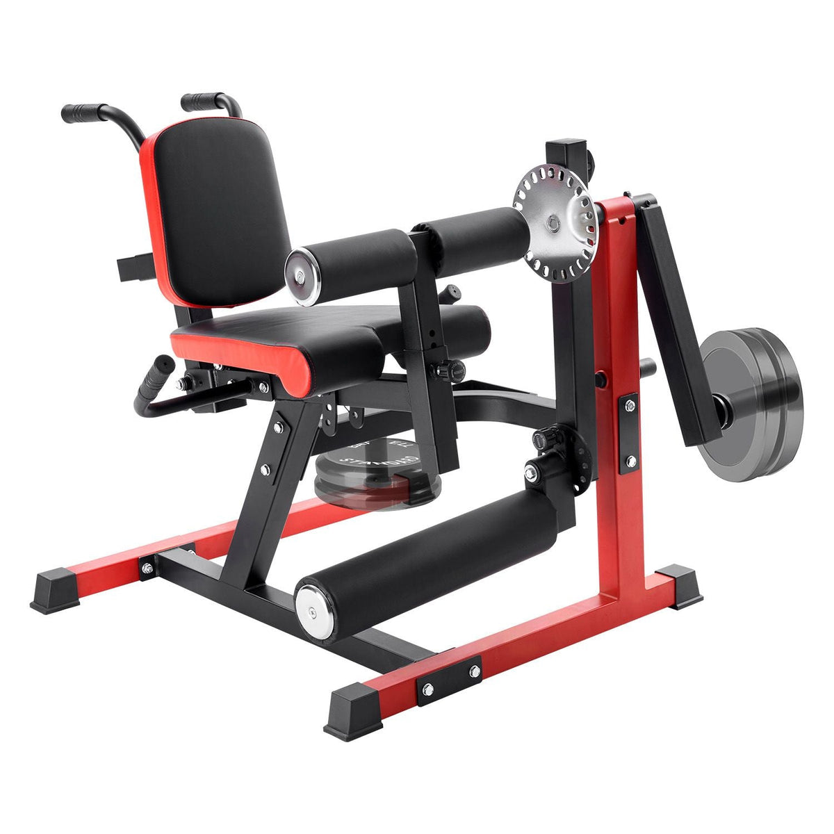 Leg Extension and Curl Machine, Seated Leg Rotary Extension for Thigh, Adjustable Lower Body Specialty Exercises Equipment, Heavy Duty Workout Bench for Home Gym, 550 LBS Capacity