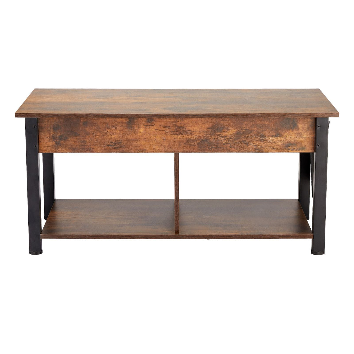 Lift Top Coffee Table, 41.7 in Rectangle Coffee Table with Extra Storage Pockets, Pop Up Coffee Table for Living Room, Brown